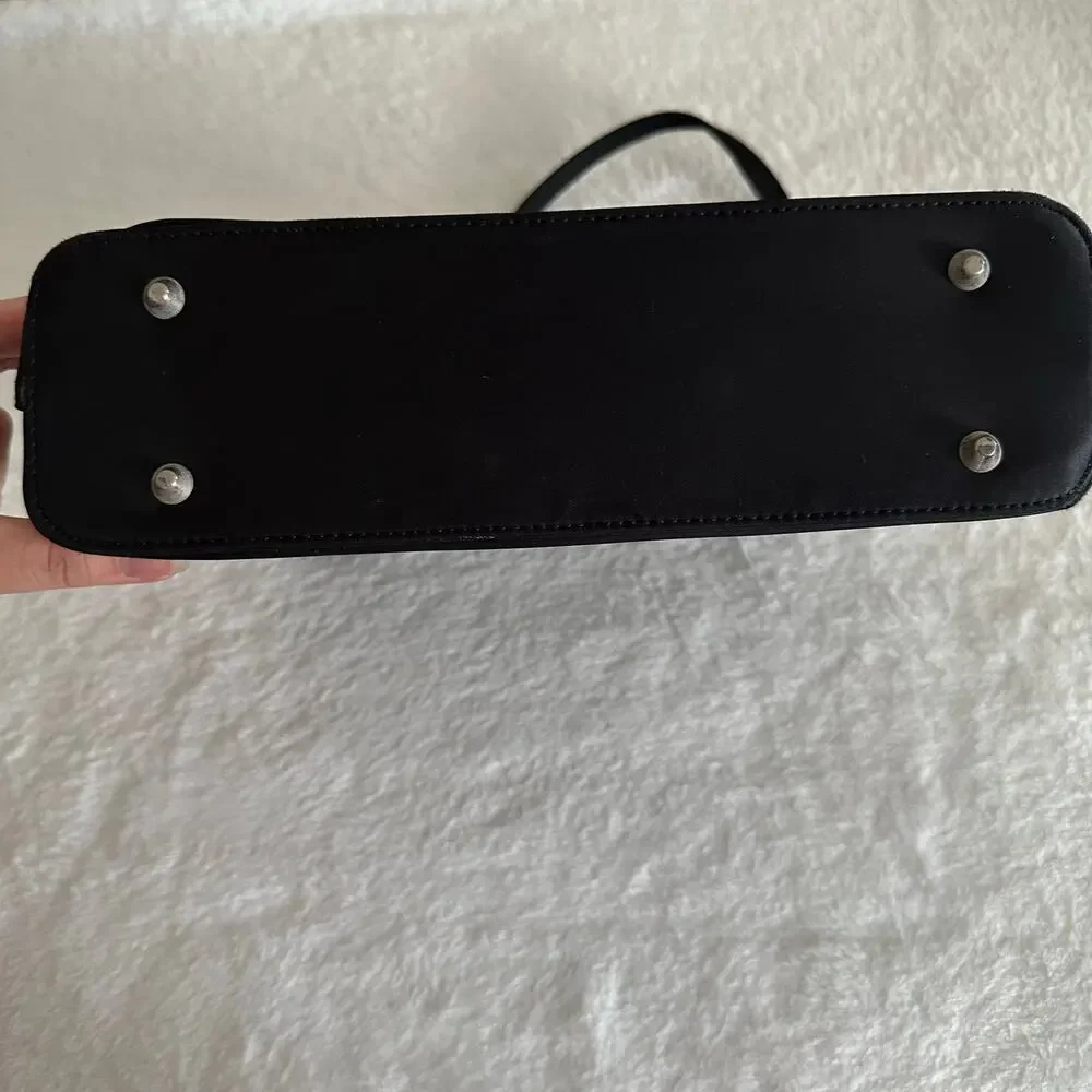 Kate Spade Black Nylon Shoulder Bag Sleek Minimal Y2K Classic Chic Clean Girl